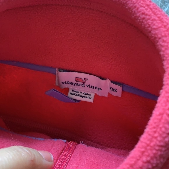 Vineyard Vines Pink Full Zip Fleece Vest Sz XXS - Picture 8 of 13